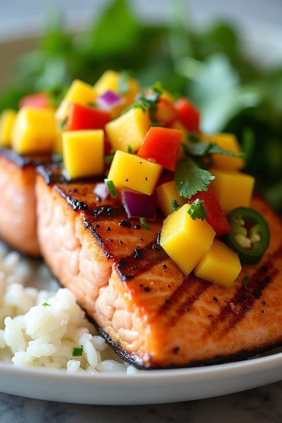 mango salsa grilled salmon