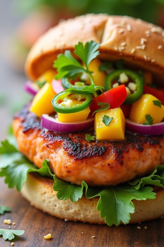 mango salsa salmon burger recipe
