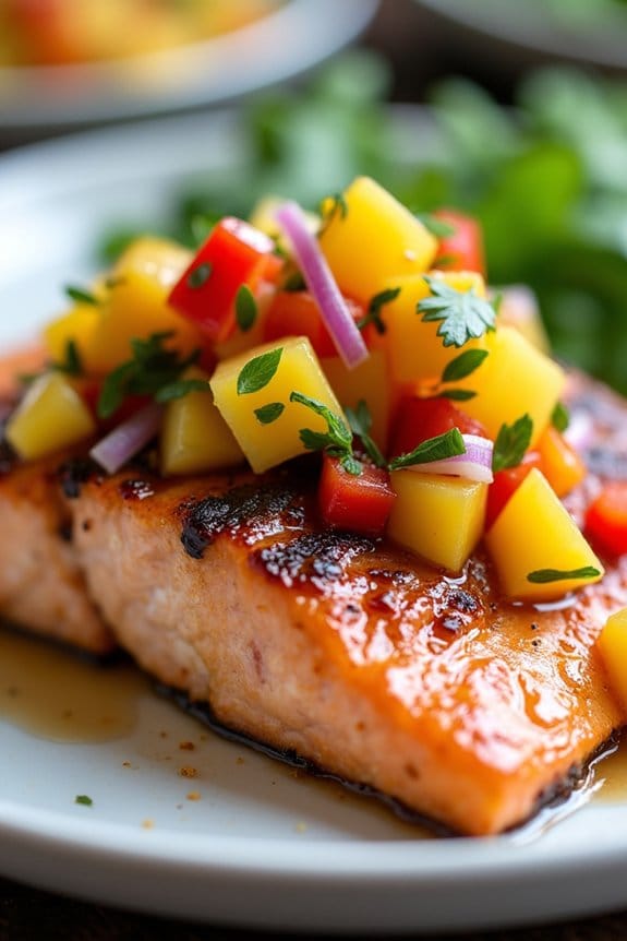 mango salsa with grilled salmon