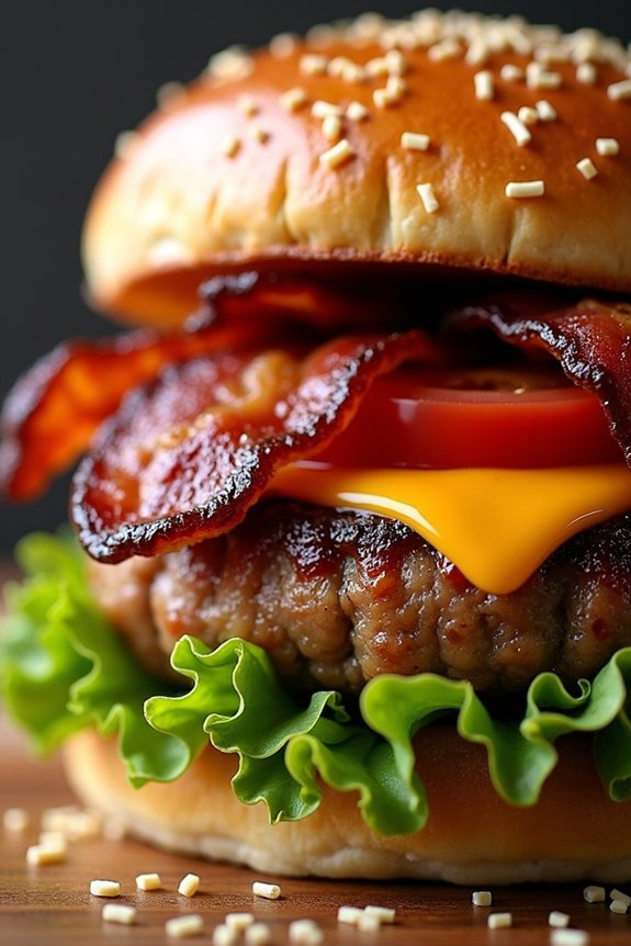 maple bacon pork burger delight