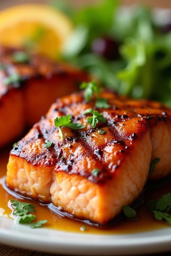 maple citrus salmon fillets