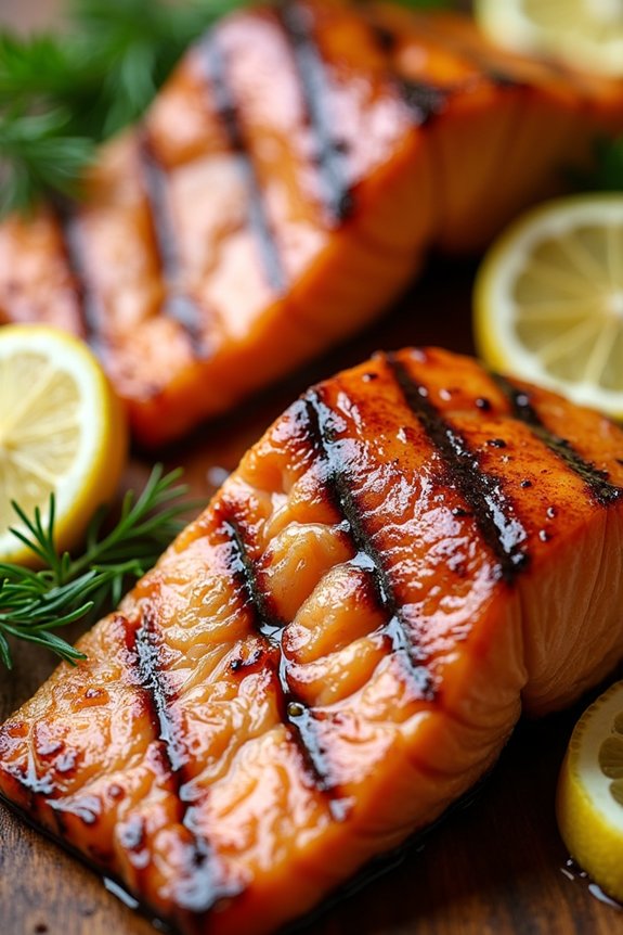 maple dijon grilled salmon