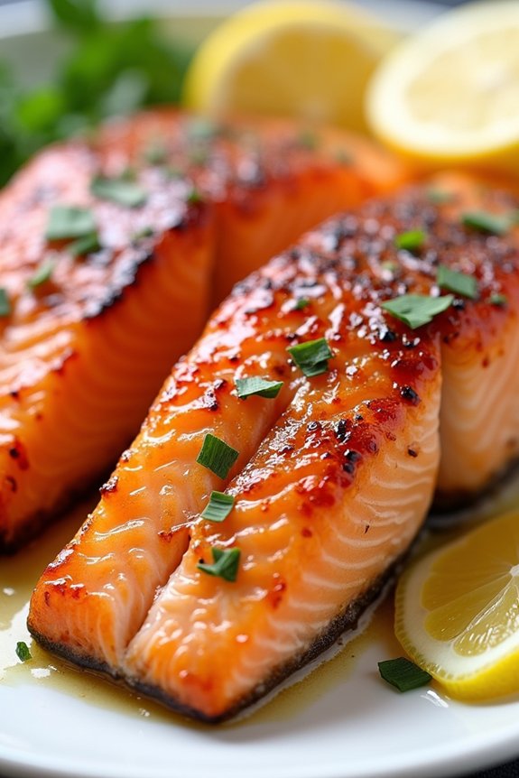 maple garlic butter salmon