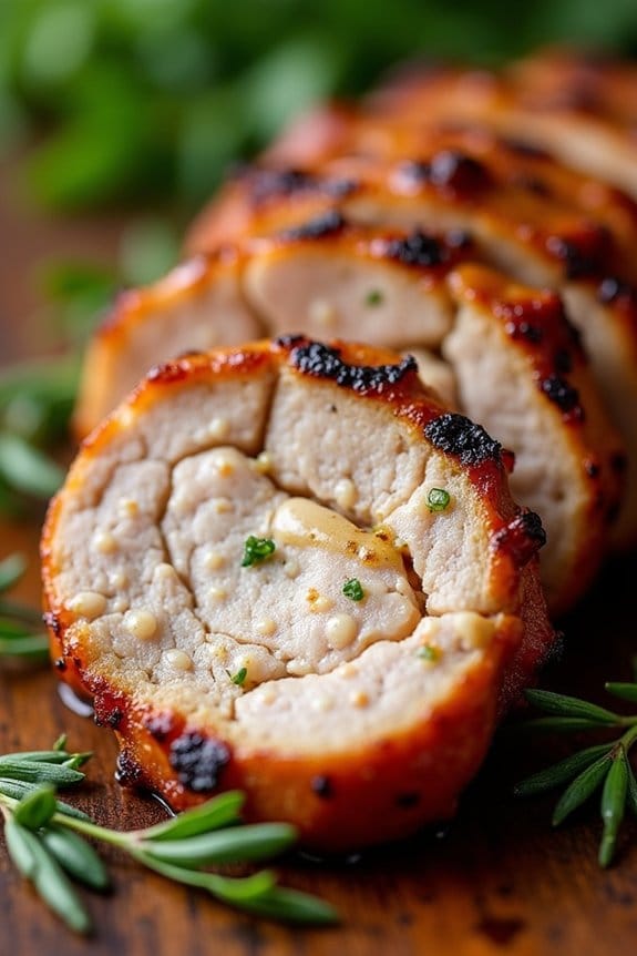 maple mustard marinated pork