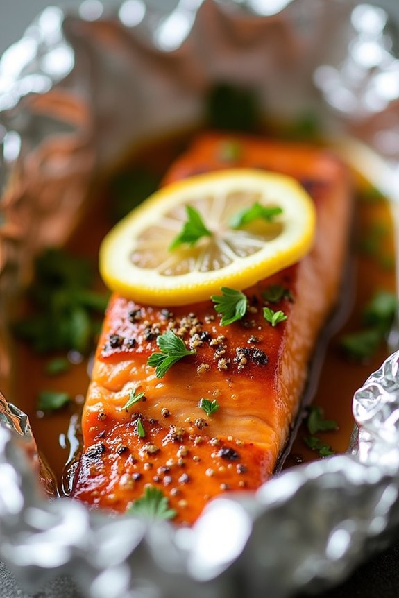 maple mustard salmon packets