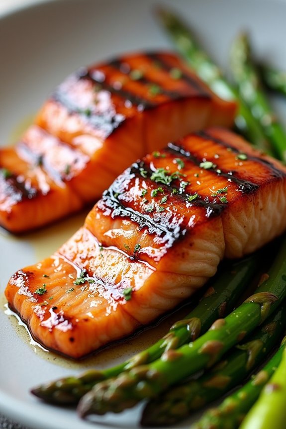 maple soy grilled salmon