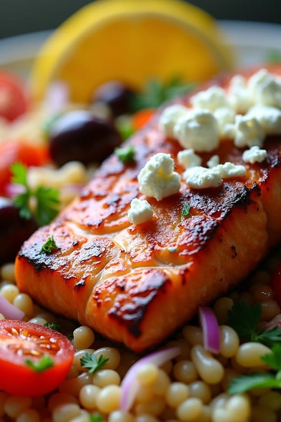 mediterranean grilled salmon dish