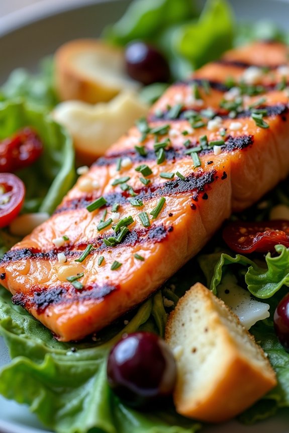 mediterranean grilled salmon salad