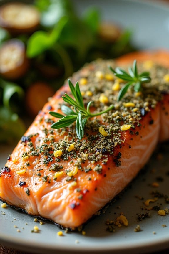 mediterranean herb crusted salmon recipe