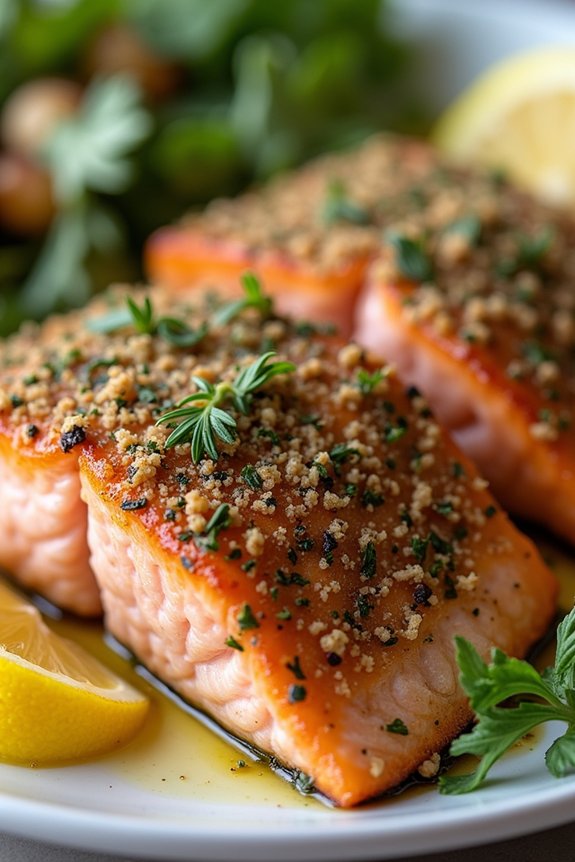 mediterranean herb crusted salmon recipe