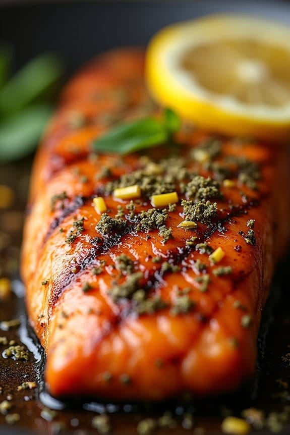 mediterranean herb infused grilled salmon