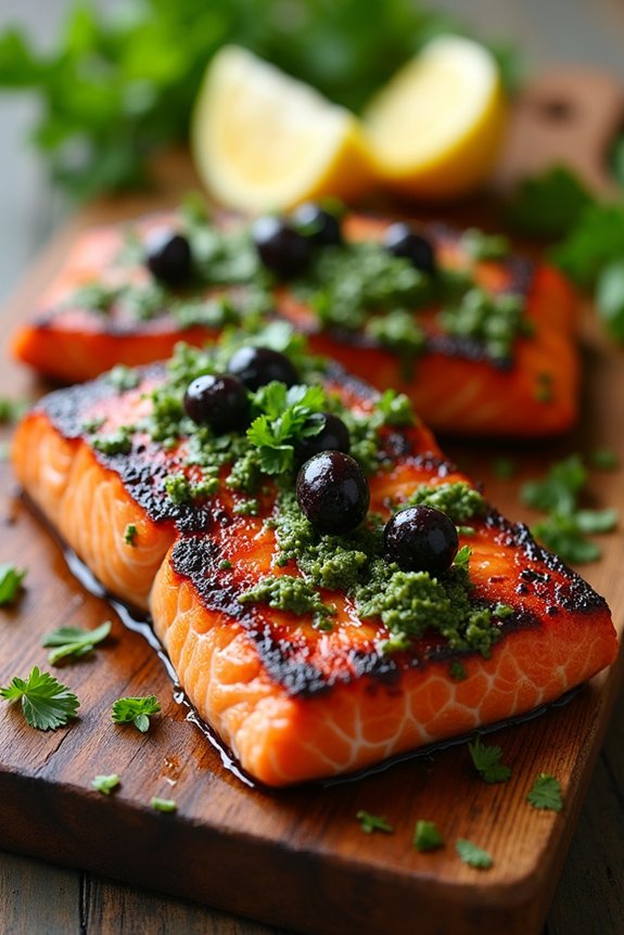 mediterranean herb infused salmon dish