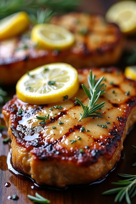 mediterranean herb marinated pork chops