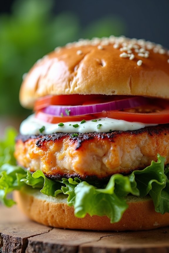 mediterranean herb salmon burgers