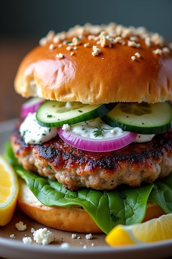 mediterranean pork burger delight