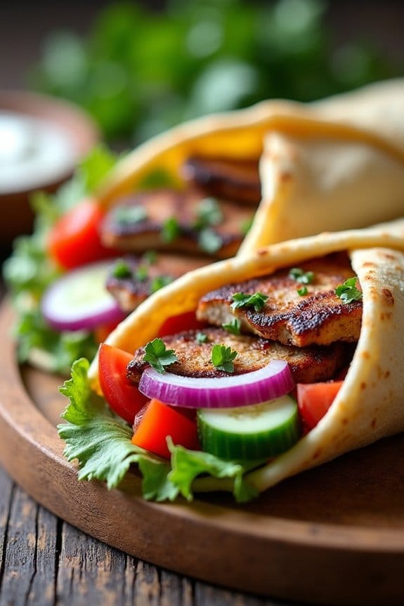 mediterranean pork wrap recipe