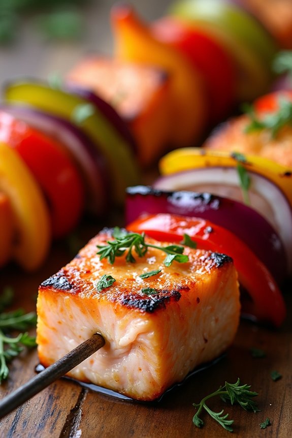 mediterranean salmon skewers recipe