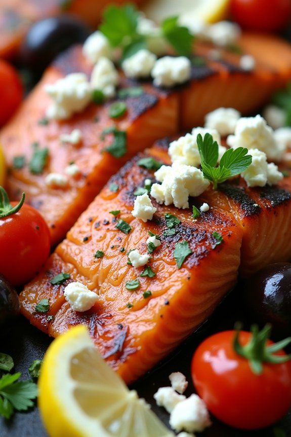 mediterranean salmon with feta