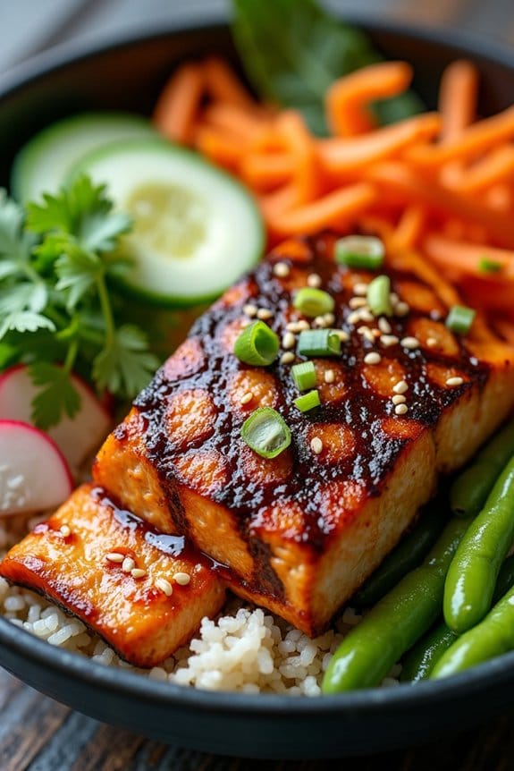 miso ginger salmon bowl recipe