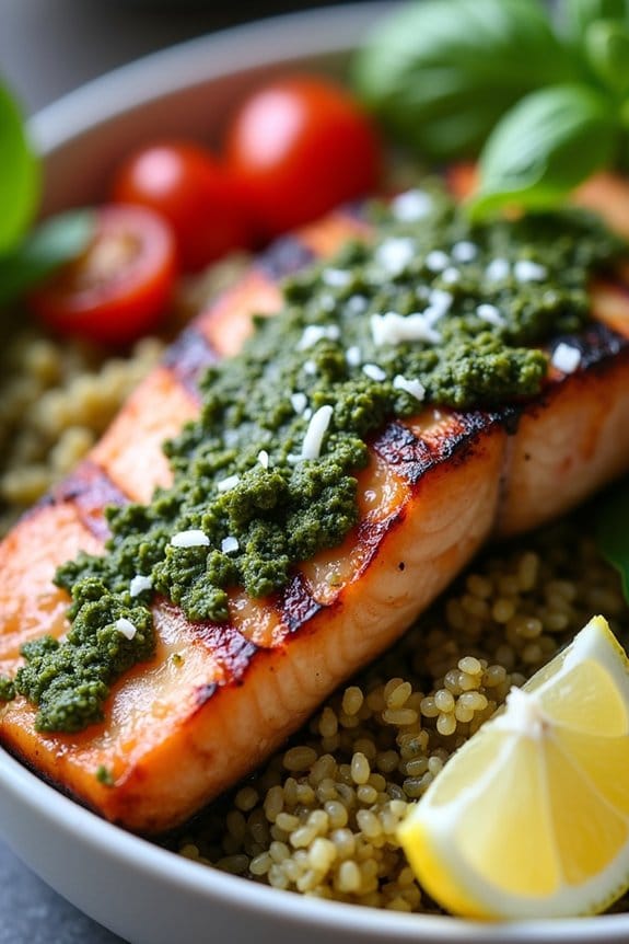 nutritious grilled salmon bowl