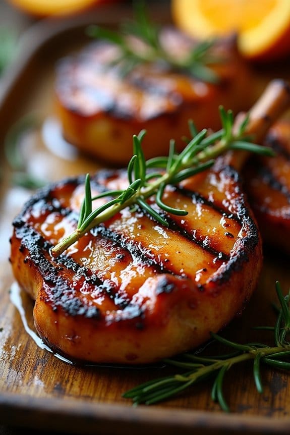 orange balsamic pork chops