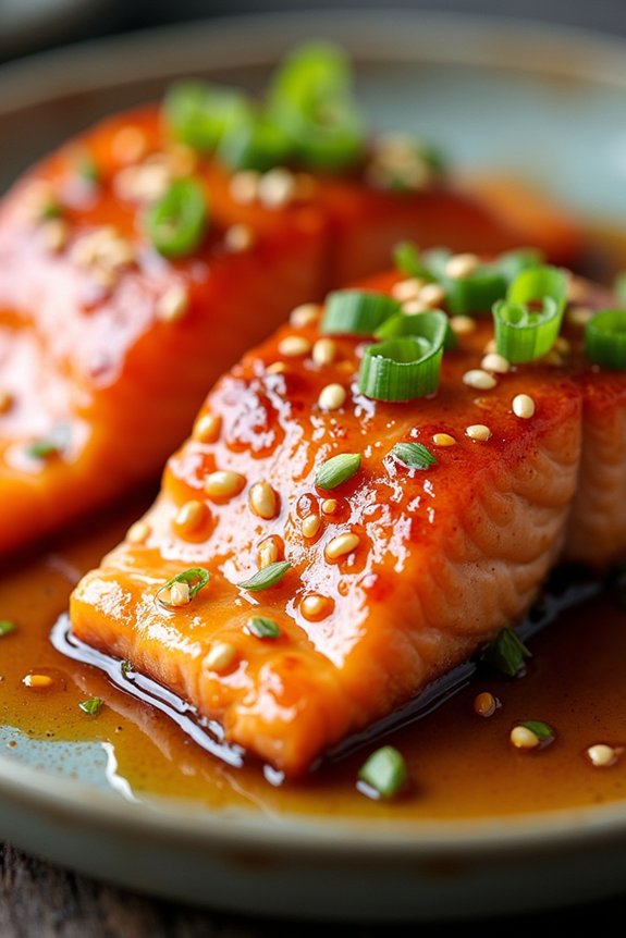 orange ginger glazed salmon