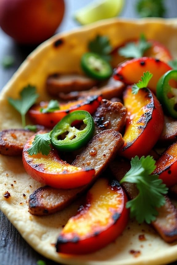peach jalape o pork fajitas