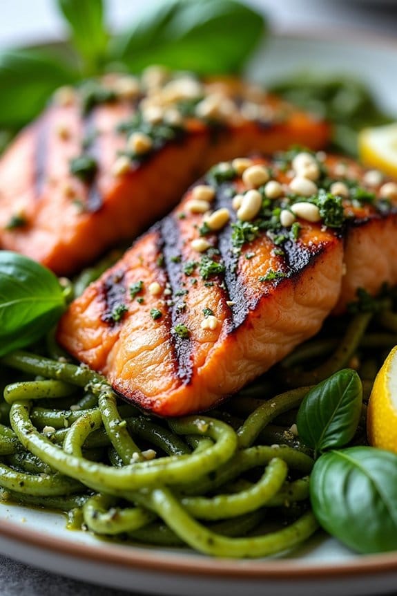 pesto grilled salmon delight