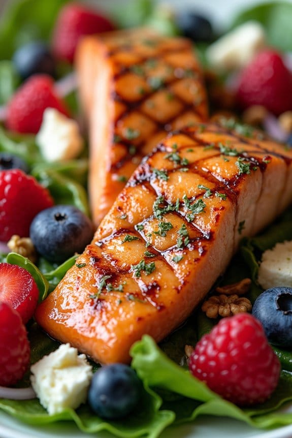 revitalizing berry salmon salad