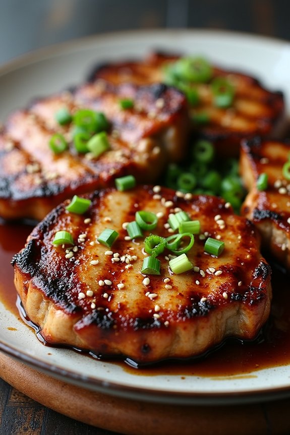 savory grilled pork chops
