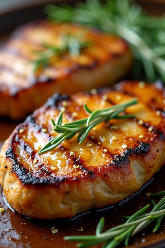 savory grilled pork chops