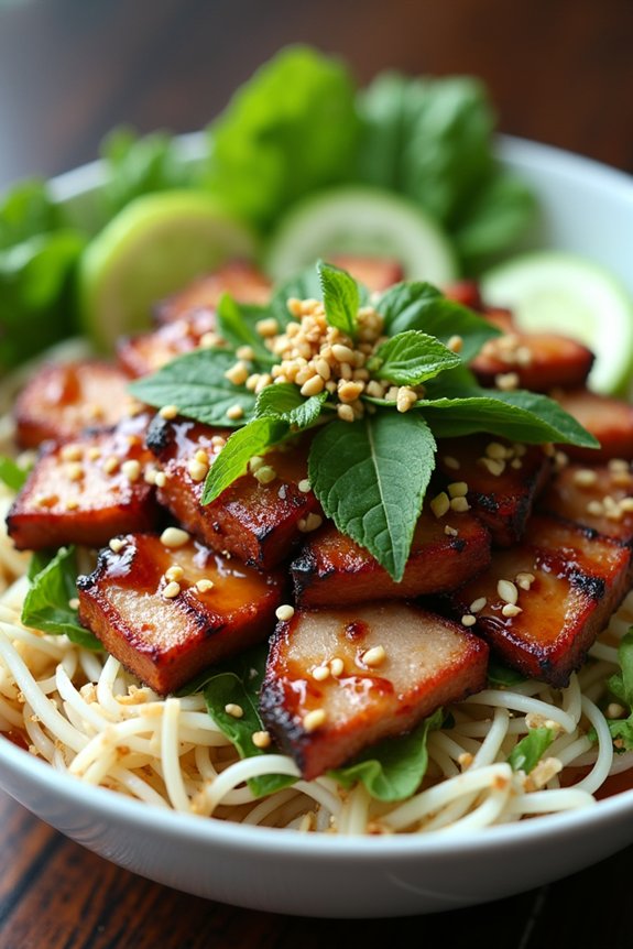 savory grilled pork noodles