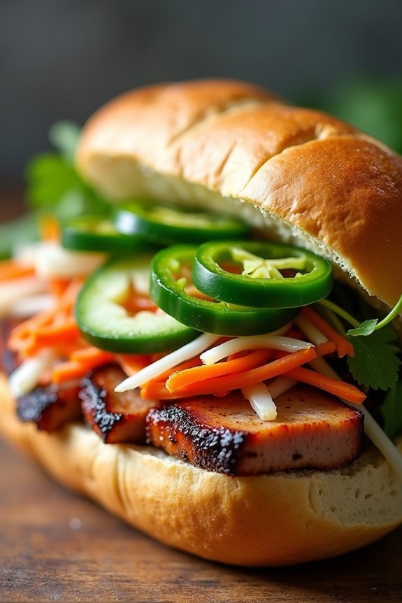 savory grilled pork sandwich