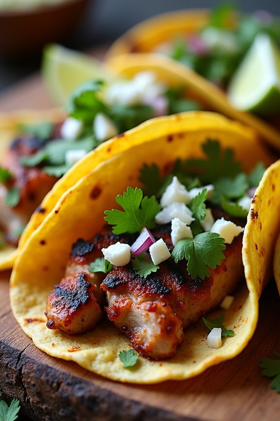 savory grilled pork tacos