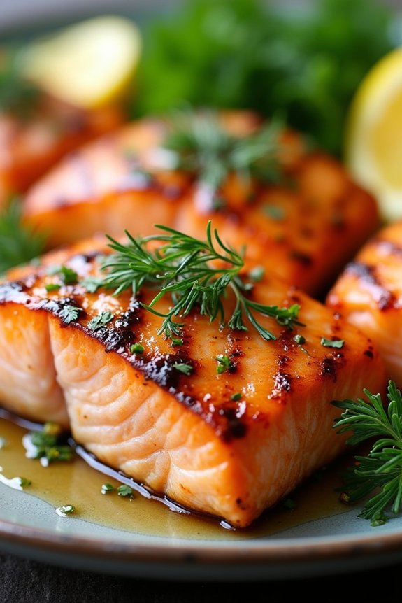 savory grilled salmon dish