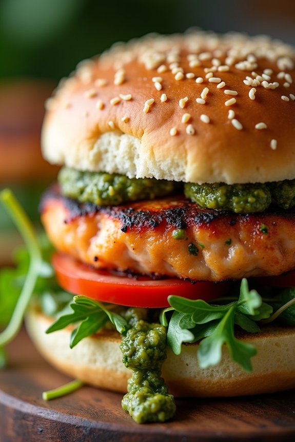 savory salmon burger delight