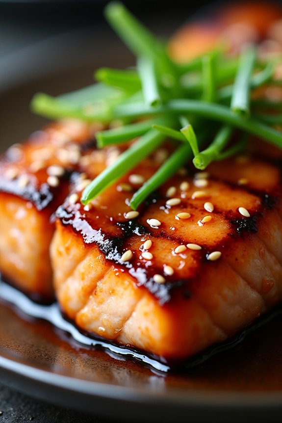savory sweet grilled salmon