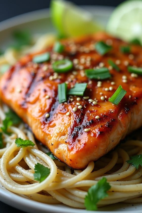 sesame lime grilled salmon