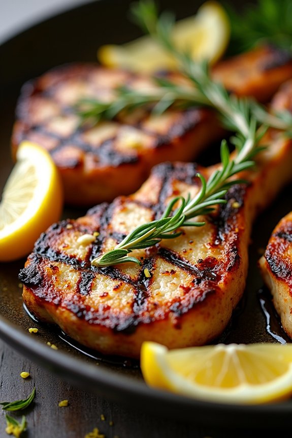 sicilian grilled pork chops