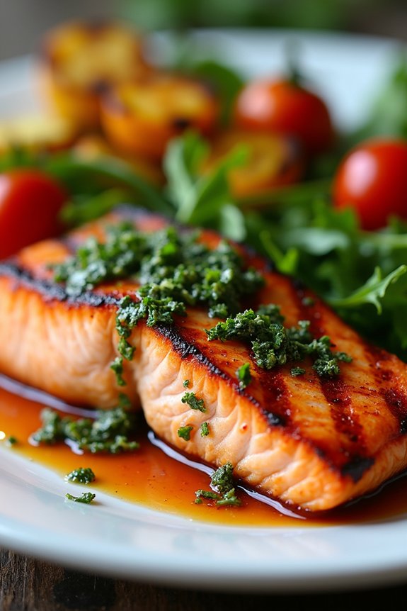 smoky chipotle chimichurri salmon