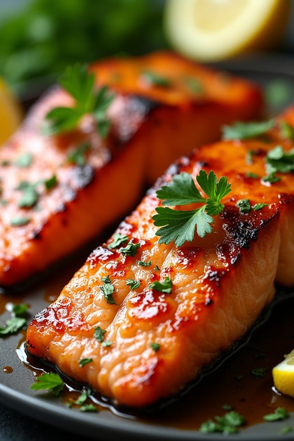 smoky garlic butter salmon