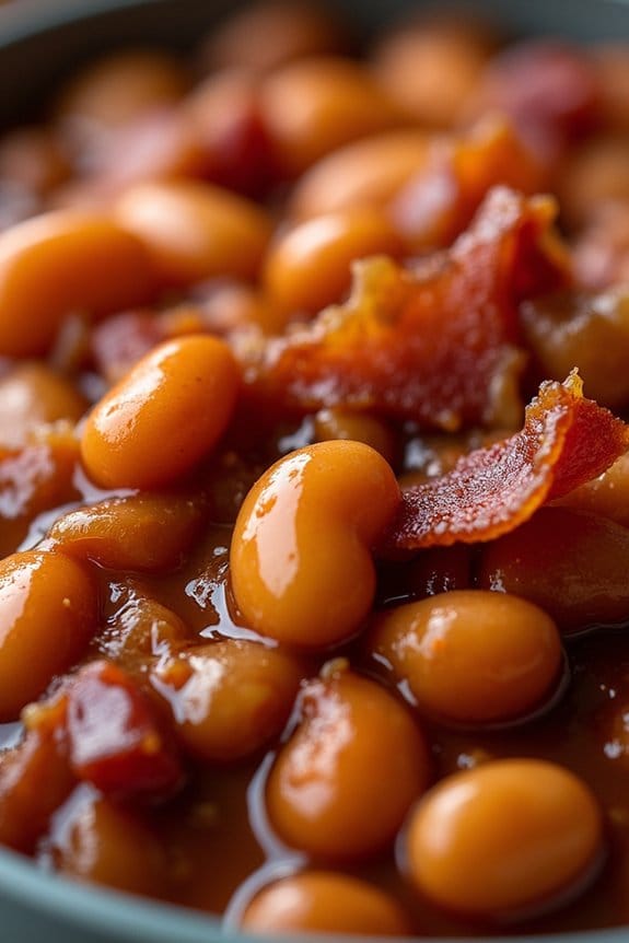 smoky sweet savory beans
