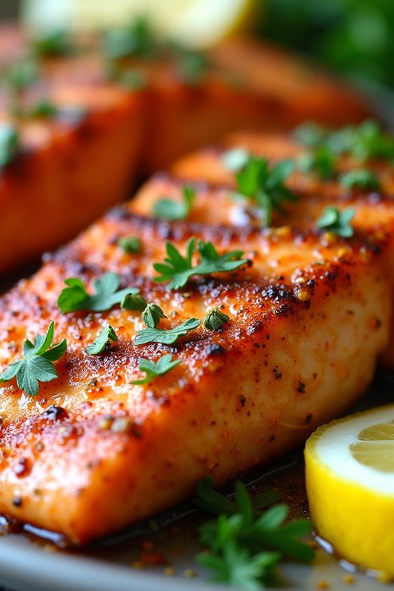 spicy cajun garlic salmon