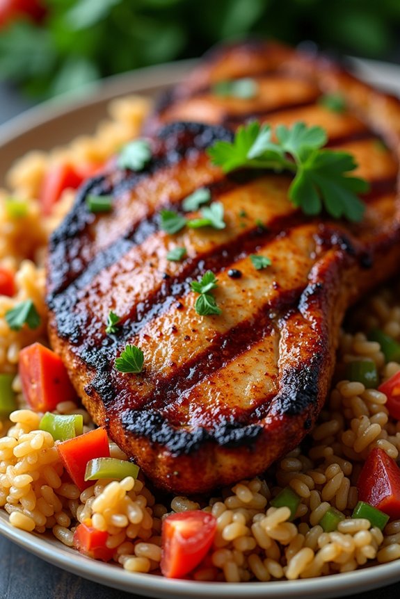 spicy cajun pork and rice