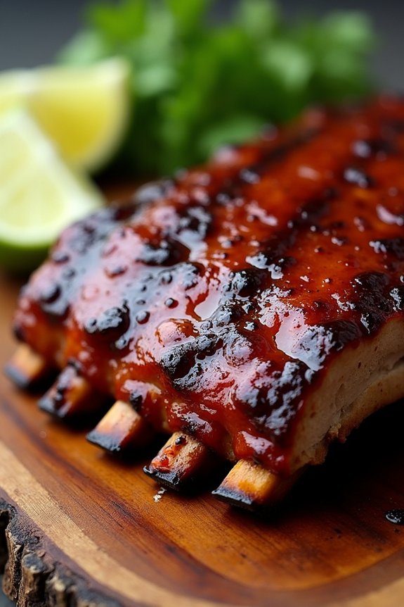 spicy chipotle glazed pork ribs