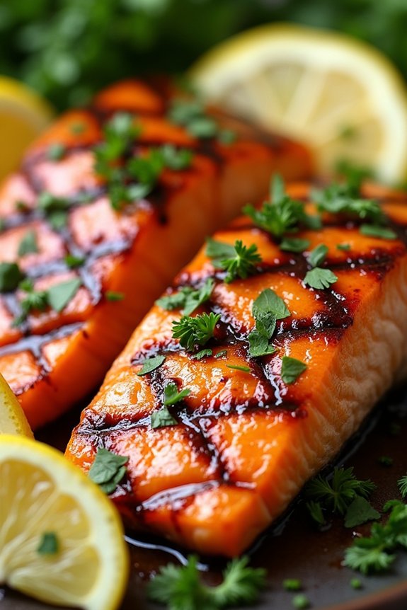spicy honey garlic salmon
