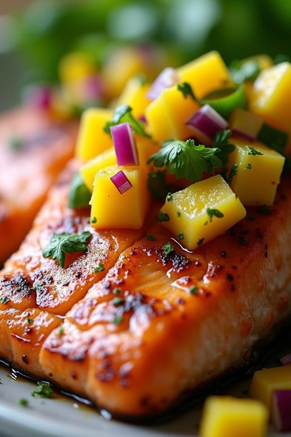 spicy mango salsa salmon