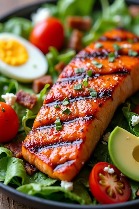 spicy salmon cobb salad