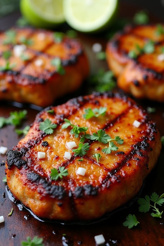 spicy savory jerk pork chops