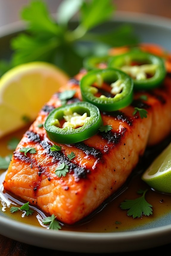 spicy sweet grilled salmon